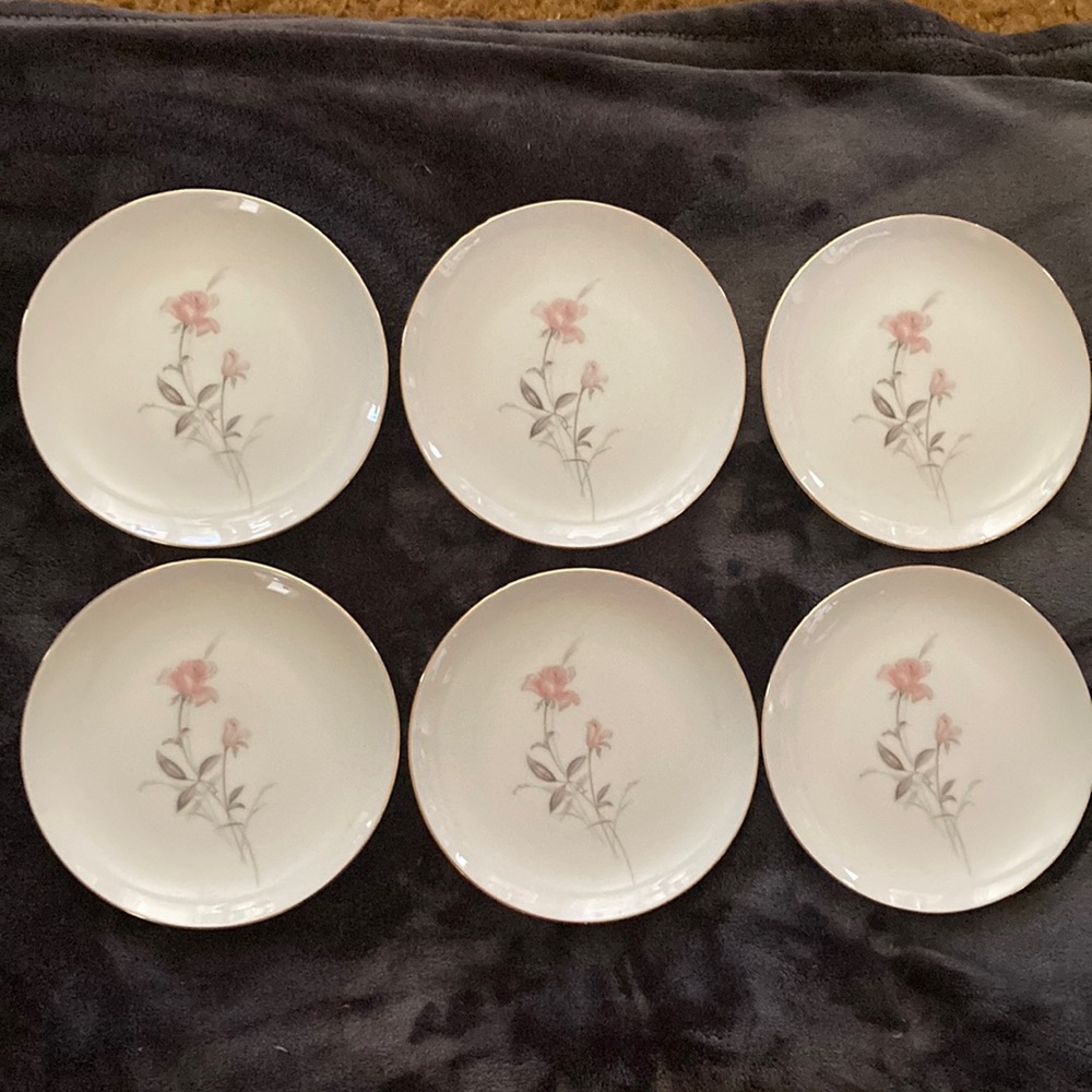 Wentworth set of 6 bread and butter dishes Desire pattern